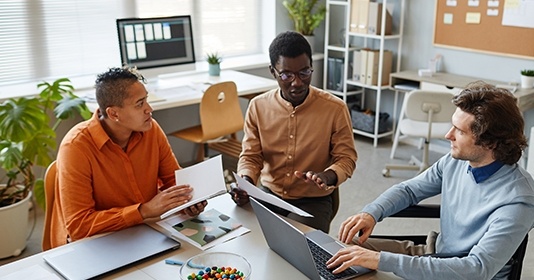 Group of diverse people working